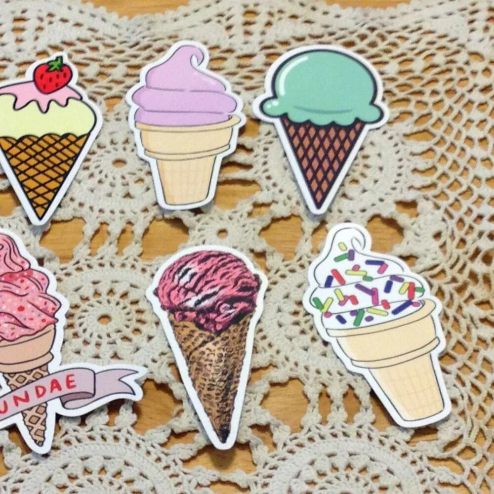 Crafts stickers bundle, ice cream and desserts
